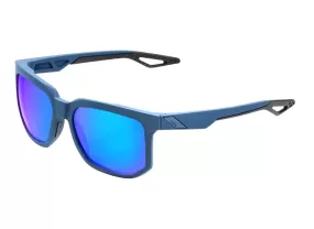 100% Sunglasses - Centric - Soft Tact Blue - Blue Multilayer Mirror Lens