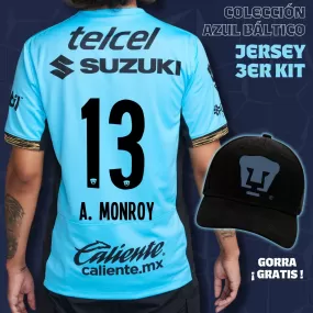 13 Pablo Monroy - Colección Azul Báltico - Jersey Tercer Kit   Gorra de Regalo