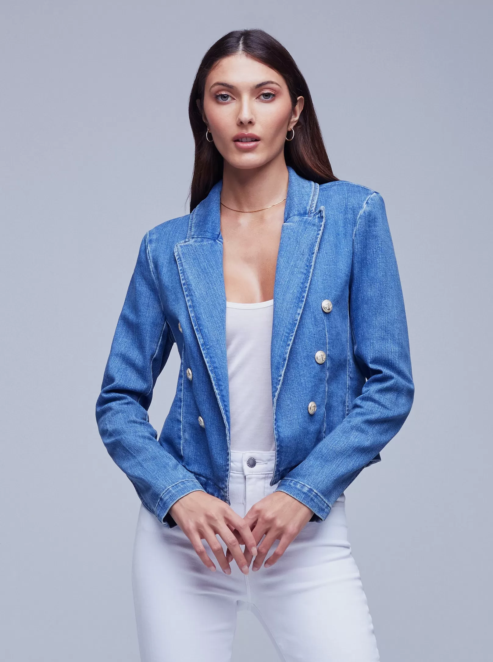 1698RDMp L'Agence Wayne Crop Double Breasted Jacket