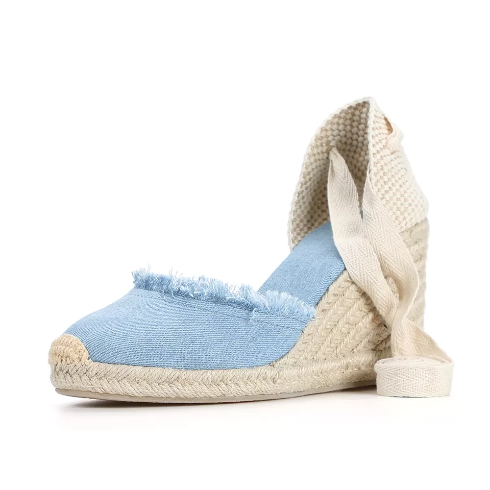 2021 9Cm Sandalias Mujer Special Offer Denim Sandals Sapato Feminino Sapatos Mulher Espadrilles Wedg