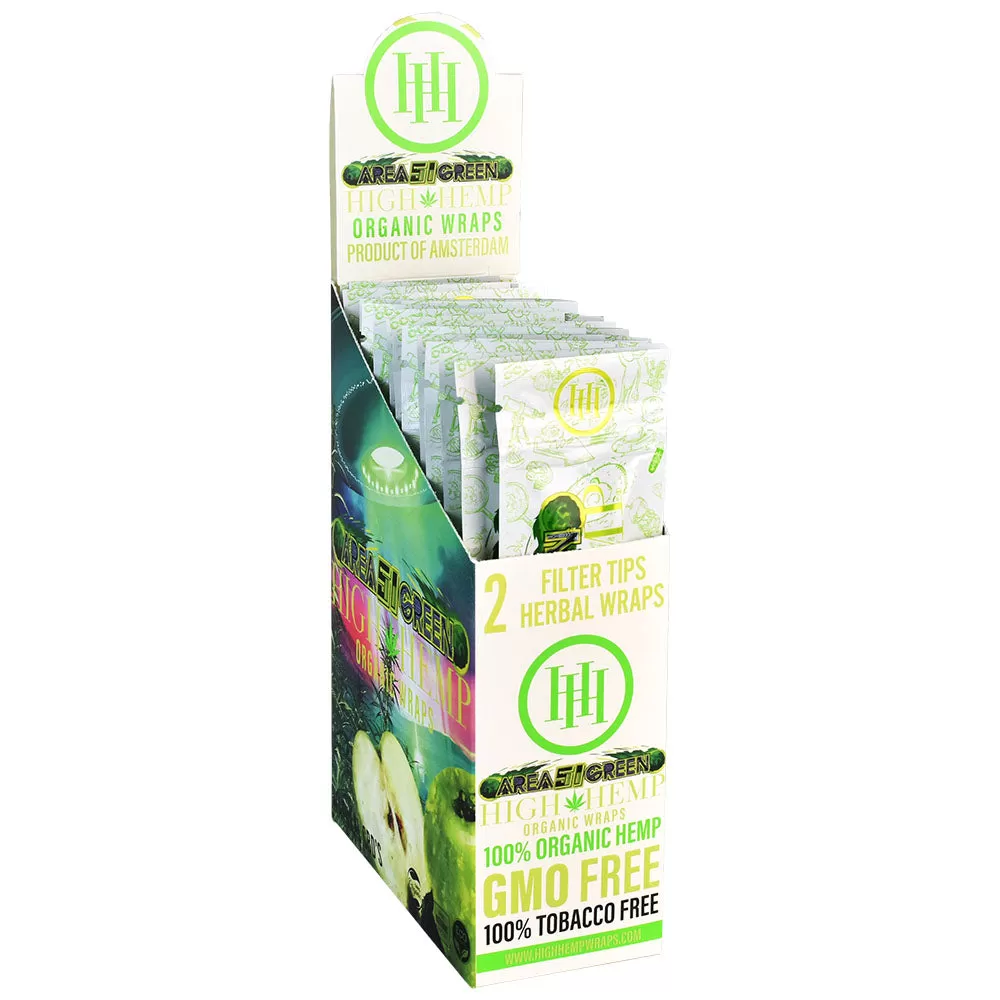 25PC DISP - High Hemp Organic CBD Wraps