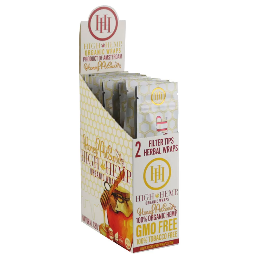 25PC DISP - High Hemp Organic CBD Wraps