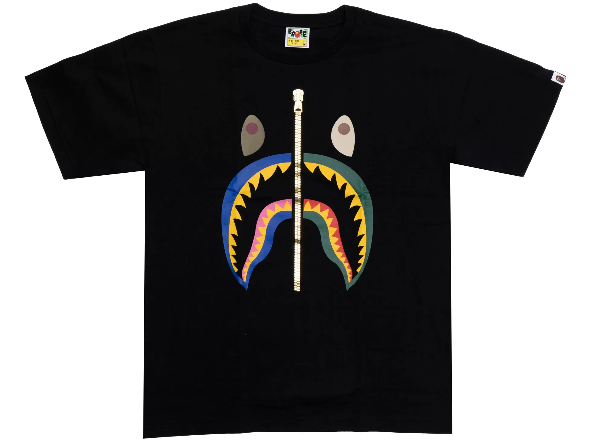 A Bathing Ape Bape Zipper S/S Tee in Black