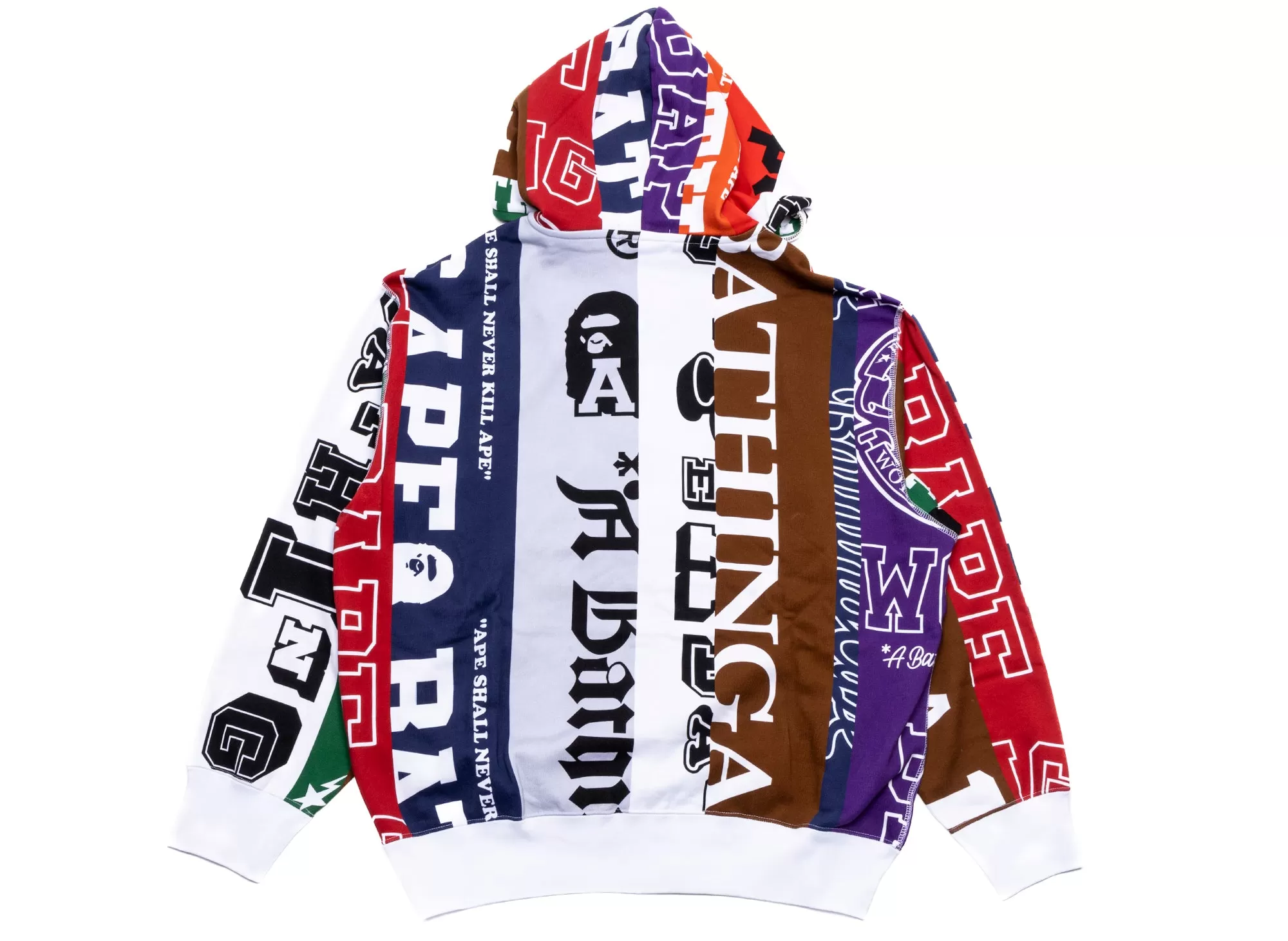 A Bathing Ape Fans Scarf Full Zip Hoodie xld