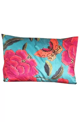 ANNA CHANDLER VELVET RECTANGLE CUSHION BIG PEONY