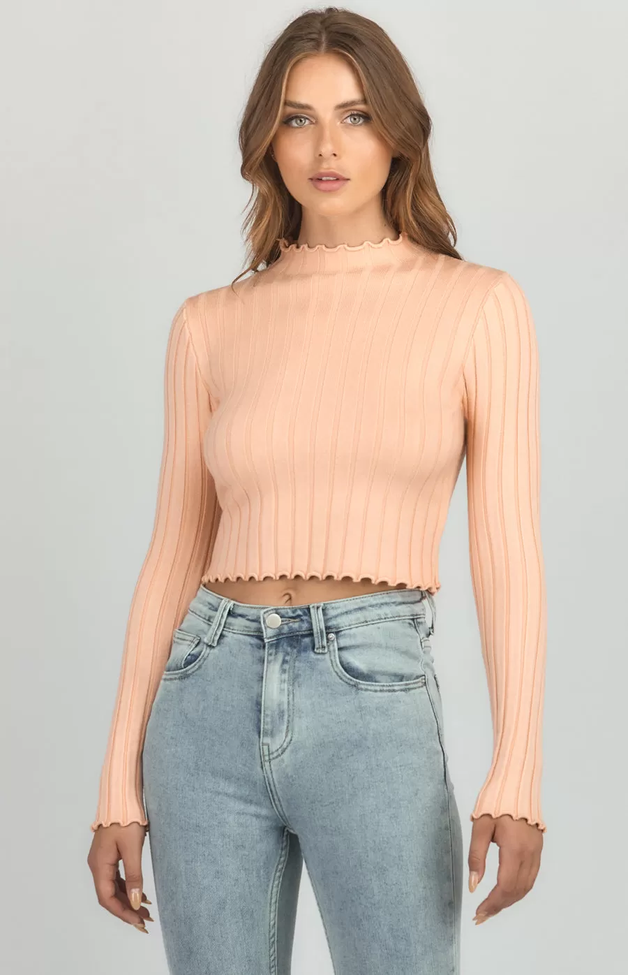 APRICOT CROP KNIT