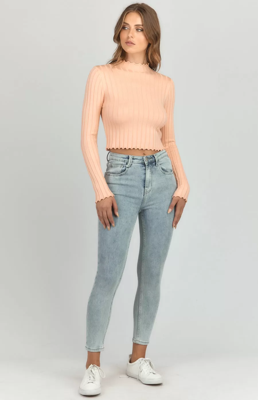 APRICOT CROP KNIT