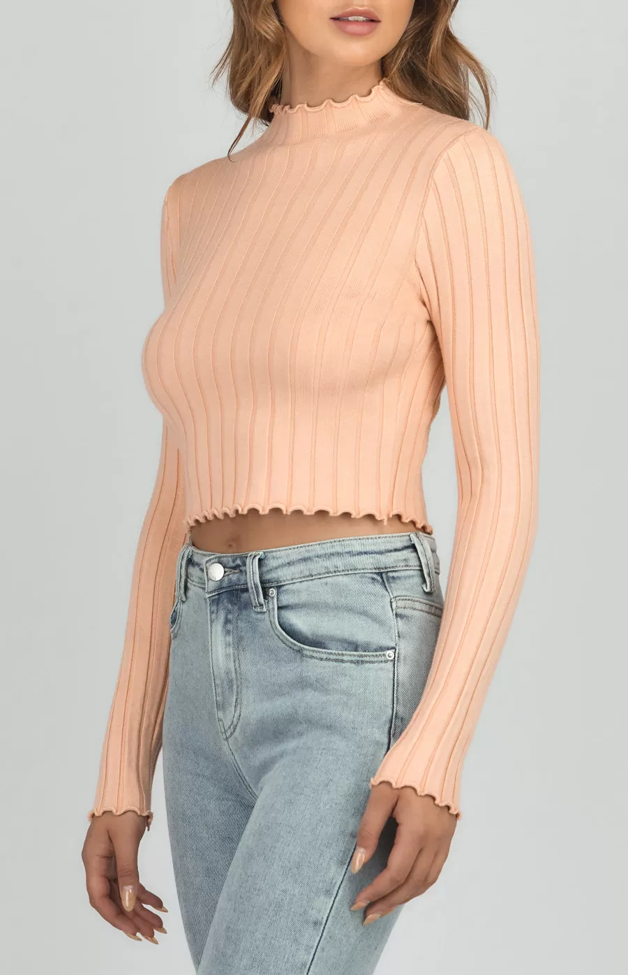 APRICOT CROP KNIT