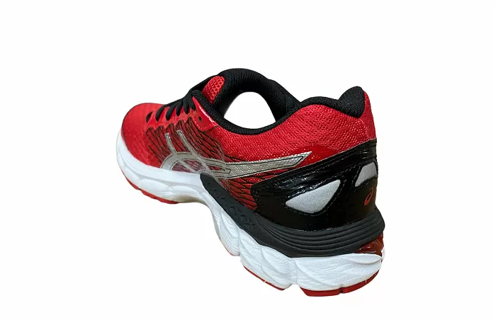 Asics running shoe for boys Gel Nimbus 18 C600N 2393 red-silver-black