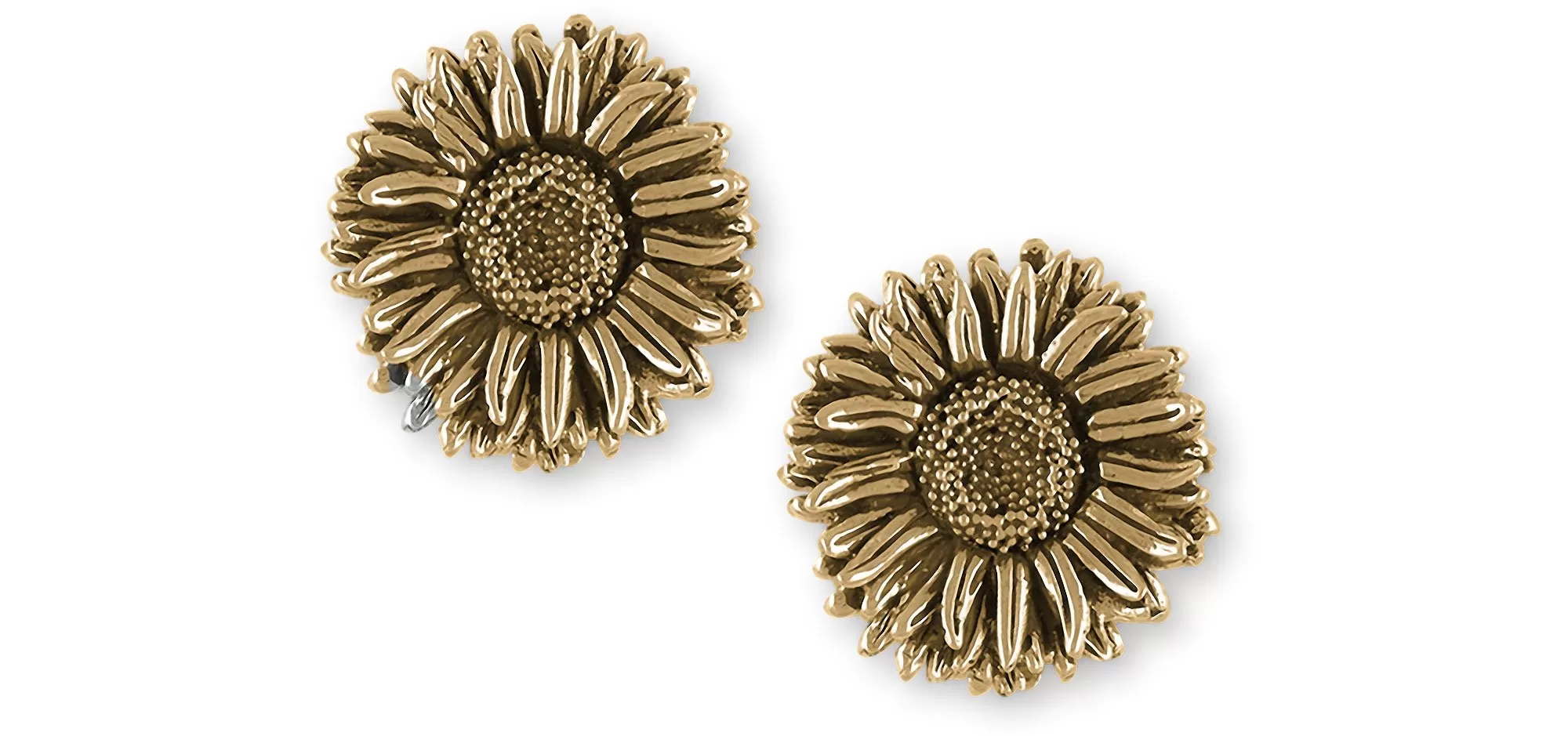 Aster Jewelry 14k Yellow Gold Handmade Aster Flower Cufflinks  AST1-CLG