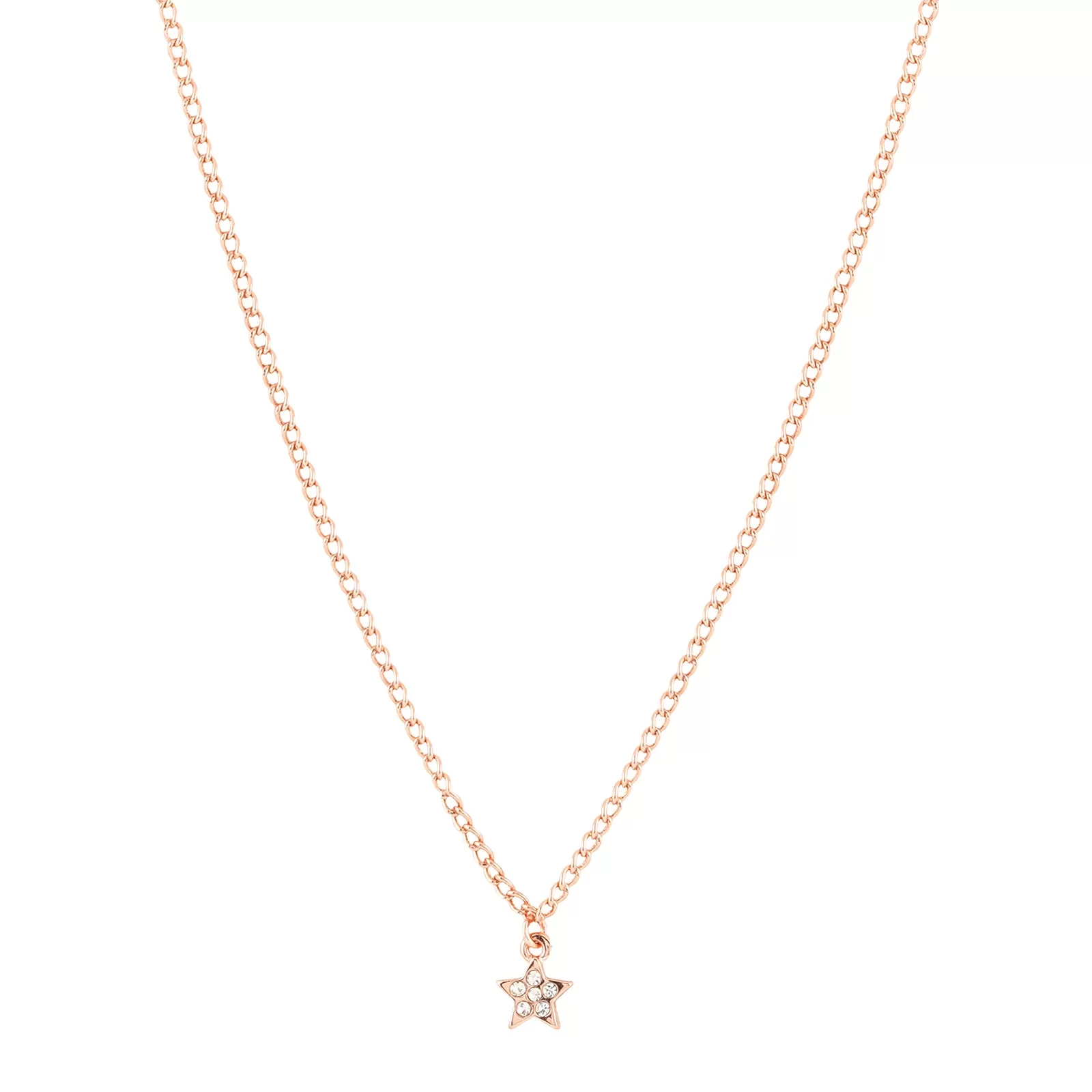 Astral Rhinestone Rosegold Necklace Charm