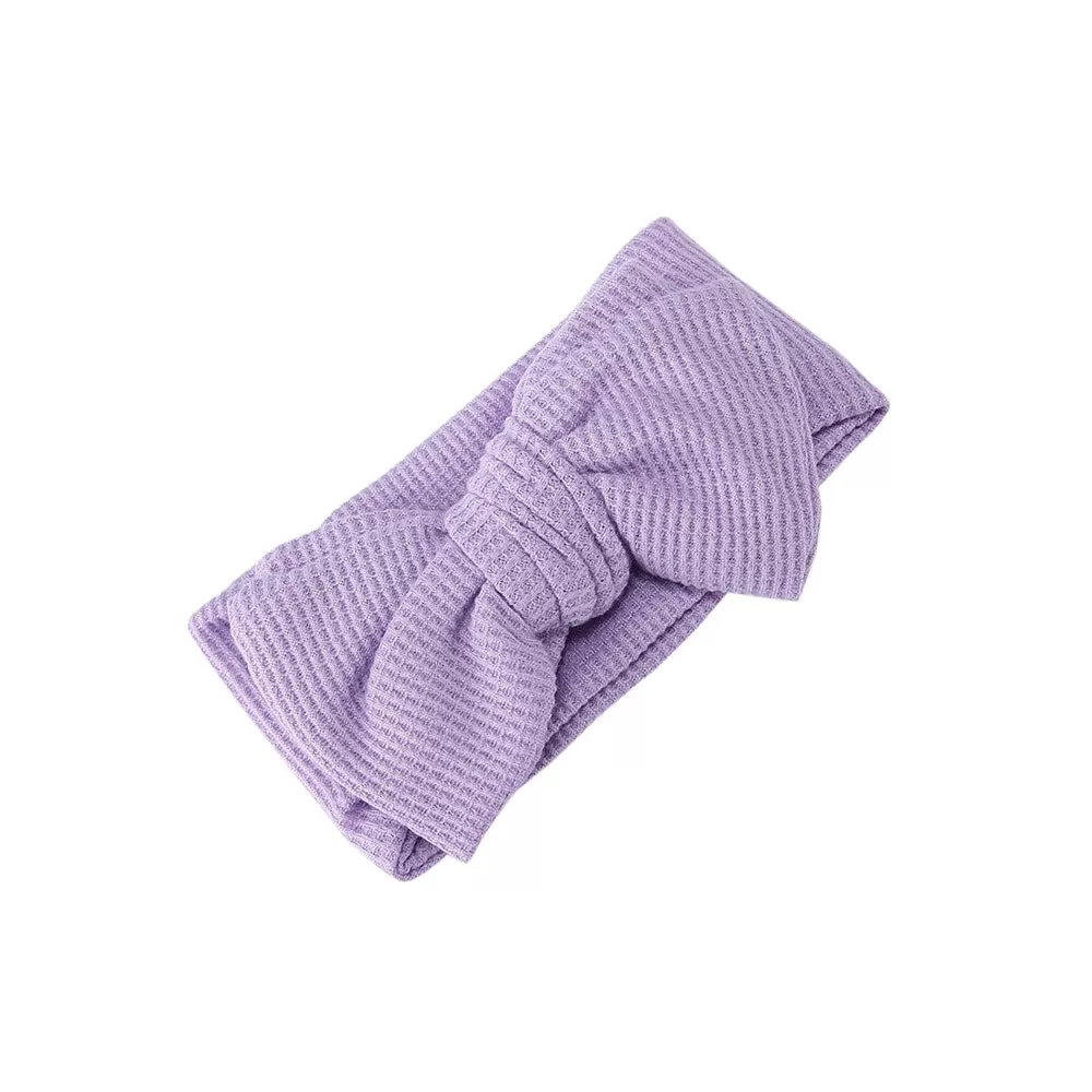 Baby Girl Large Waffle Topknot Headband Headwrap — Lilac