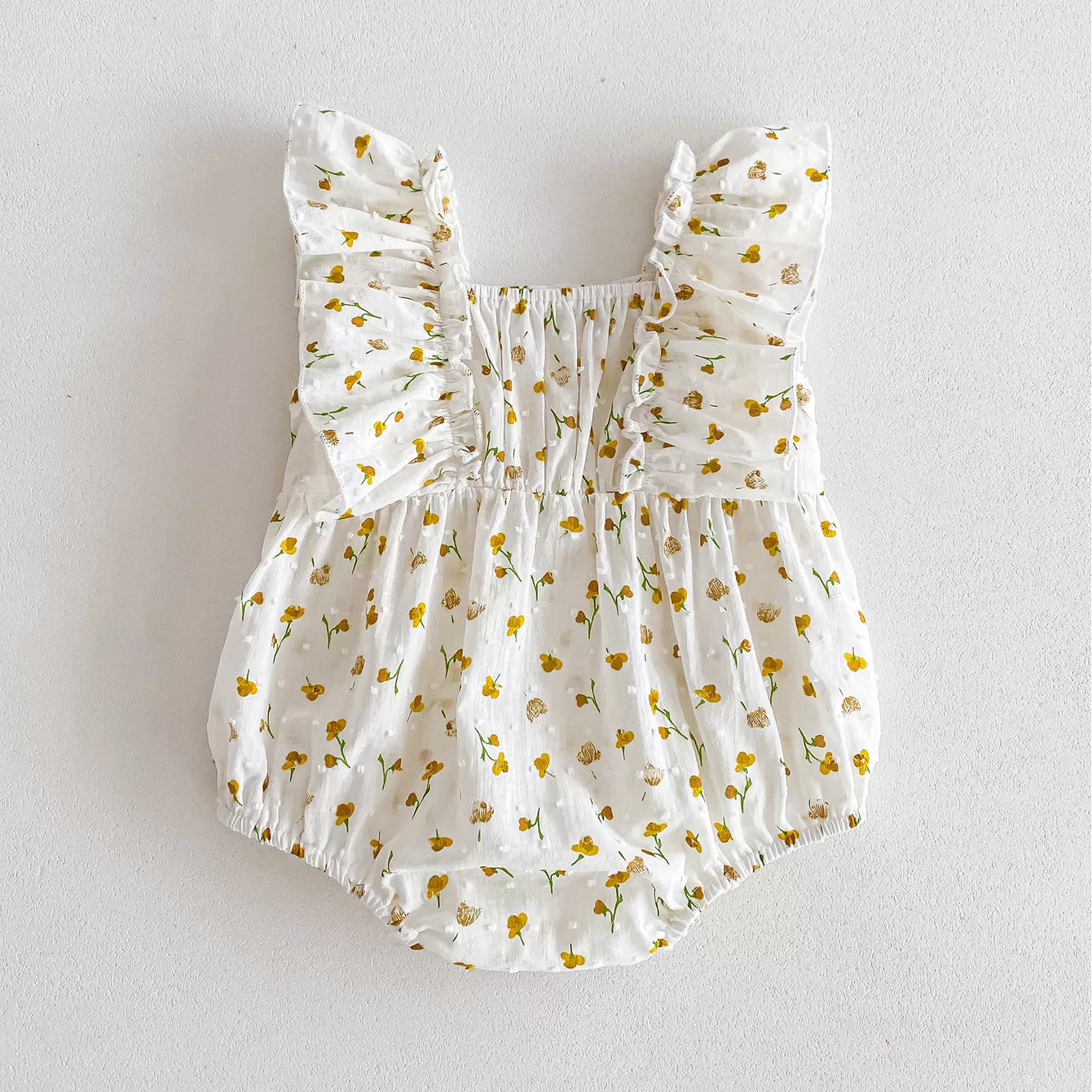 Baby Kid Girls Flower Print Rompers Wholesale 240301146