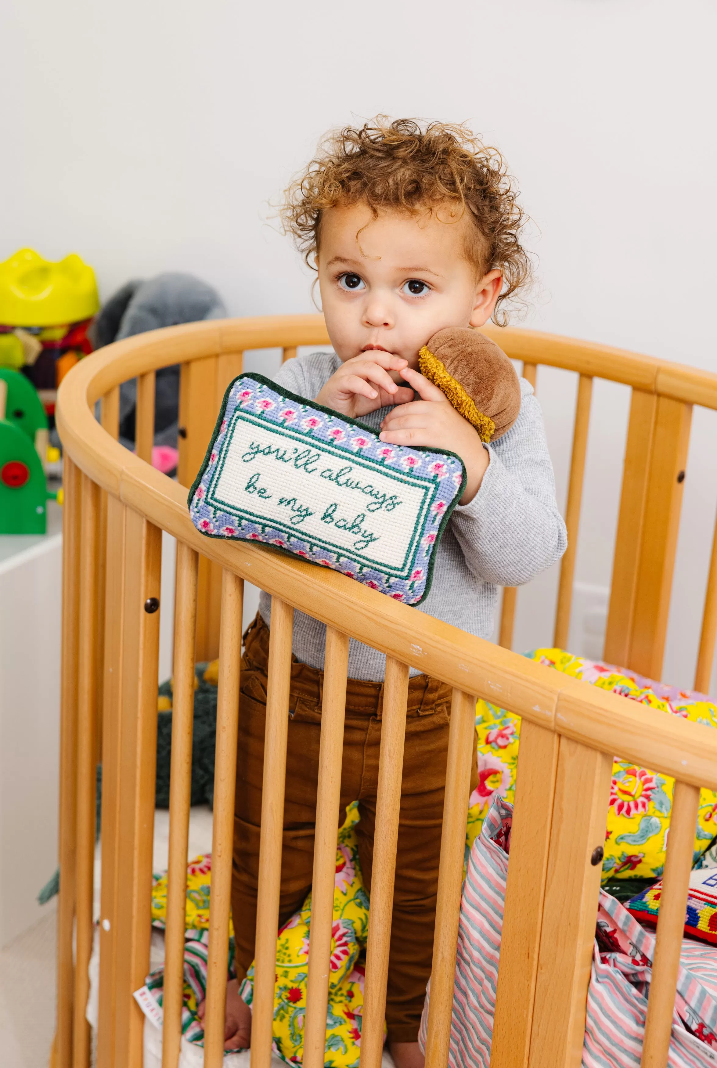 Be My Baby Mini Needlepoint Pillow