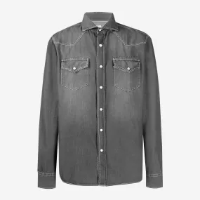 Brunello Cucinelli Western Denim Shirt