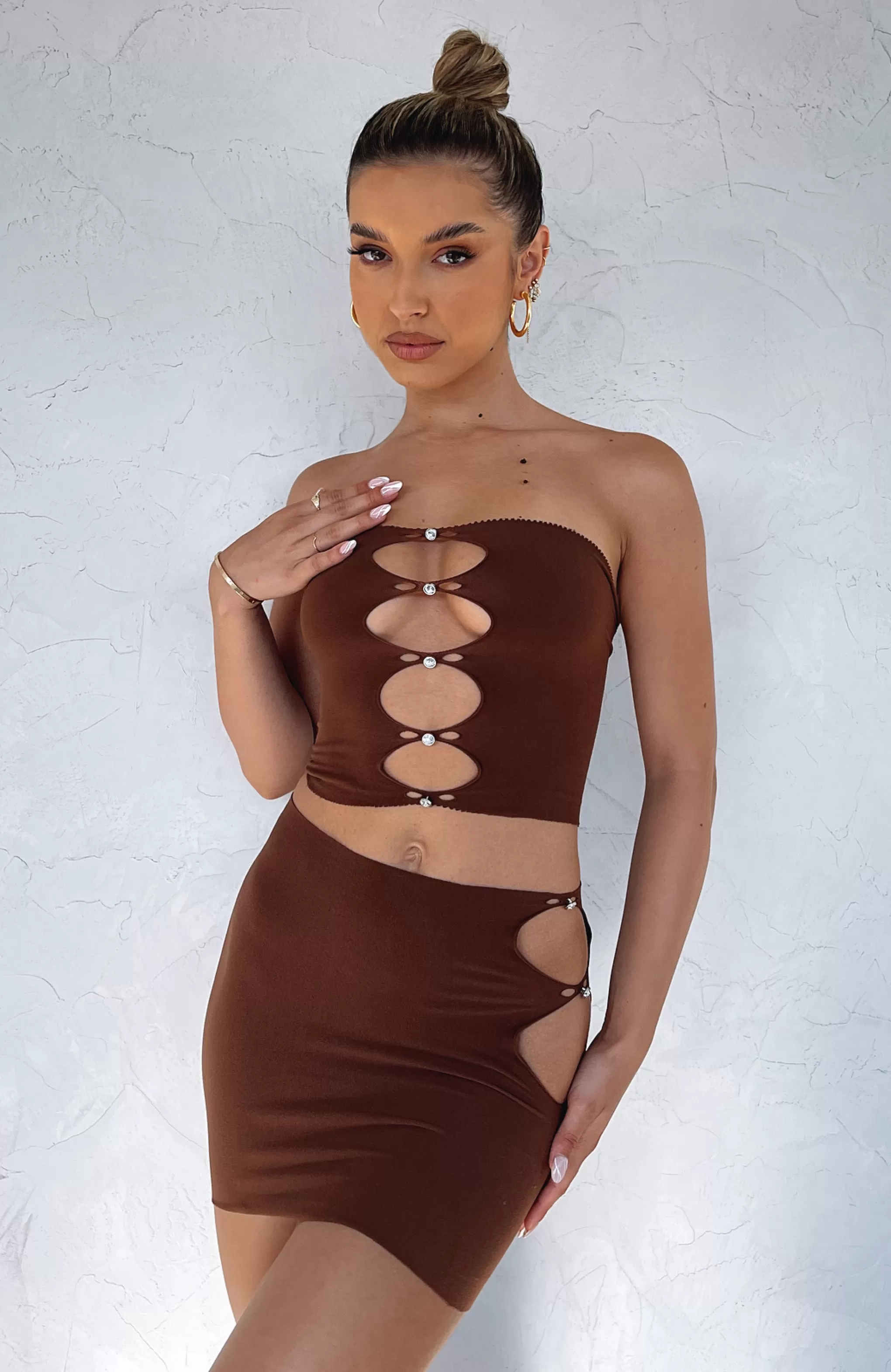 Built Like This Mini Skirt Chocolate