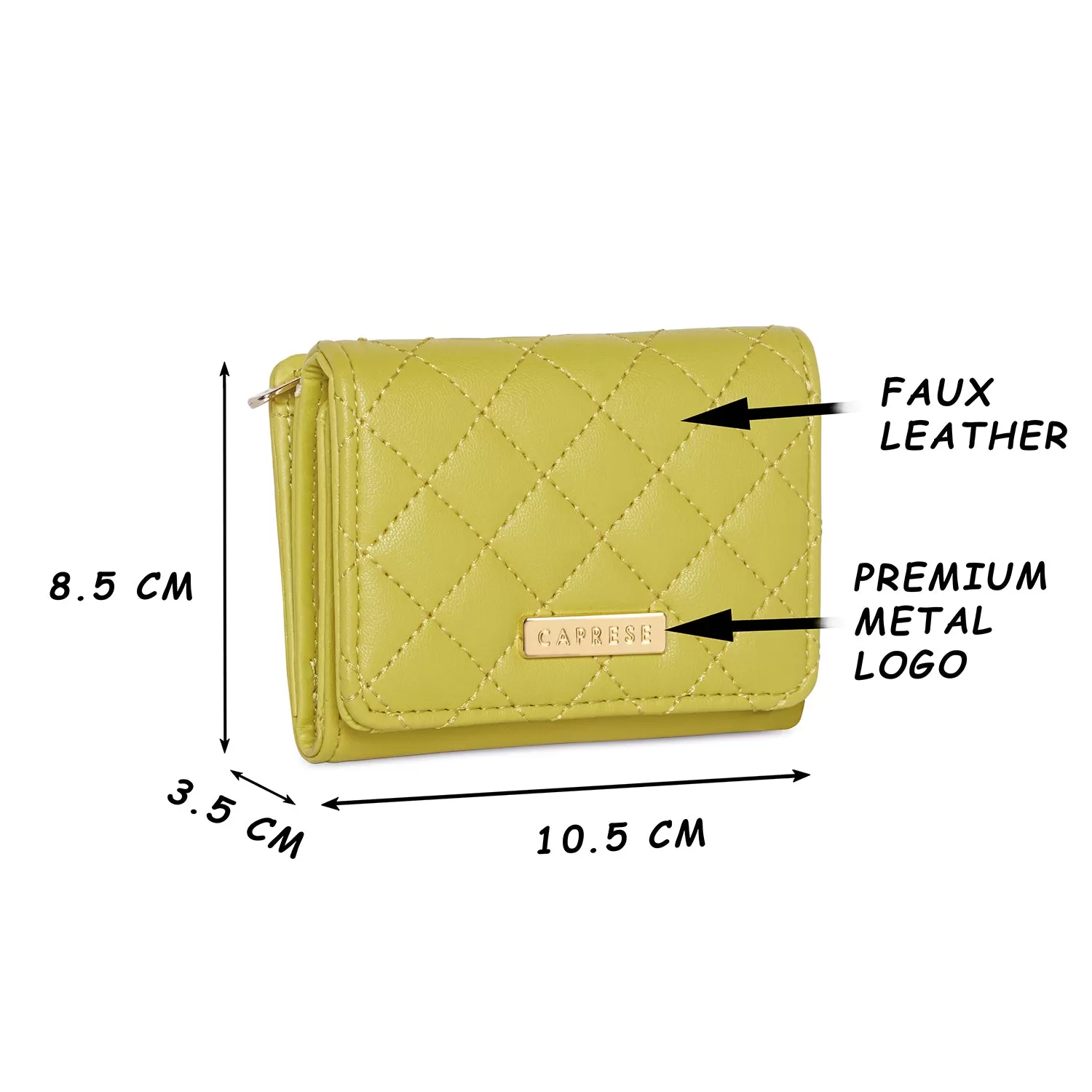 Caprese Erica Flap Wallet Small Lime