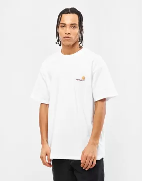 Carhartt WIP S/S American Script T-Shirt - White