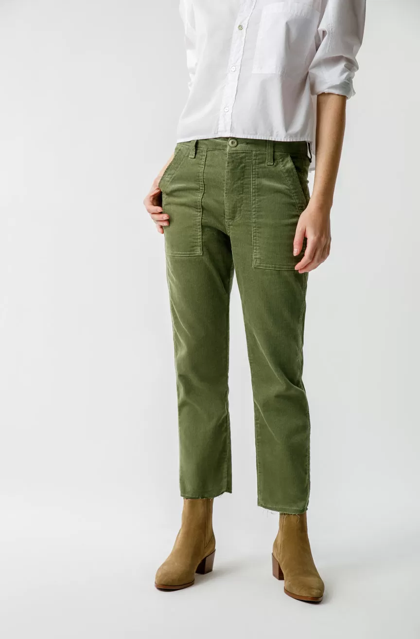 Corduroy Easy Army Trouser - Tea Leaf