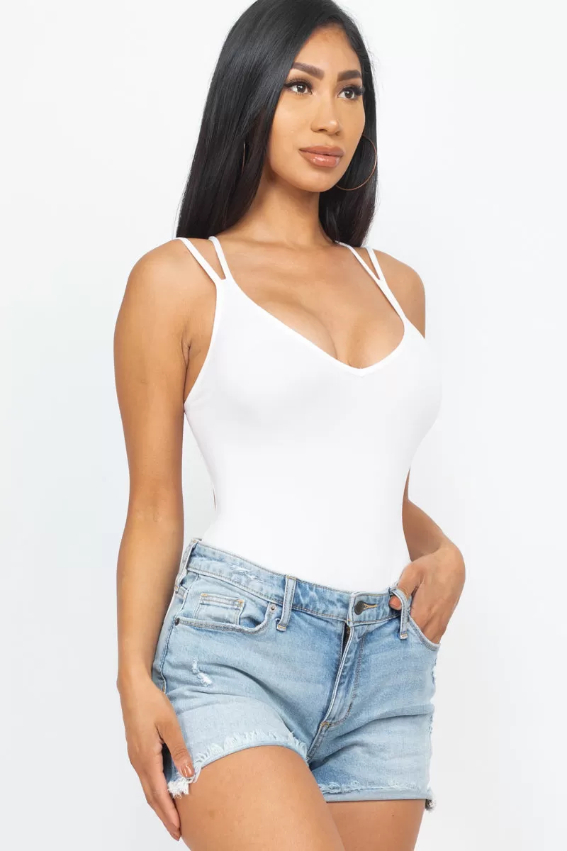 Crisscross Back Sexy Bodysuit Top