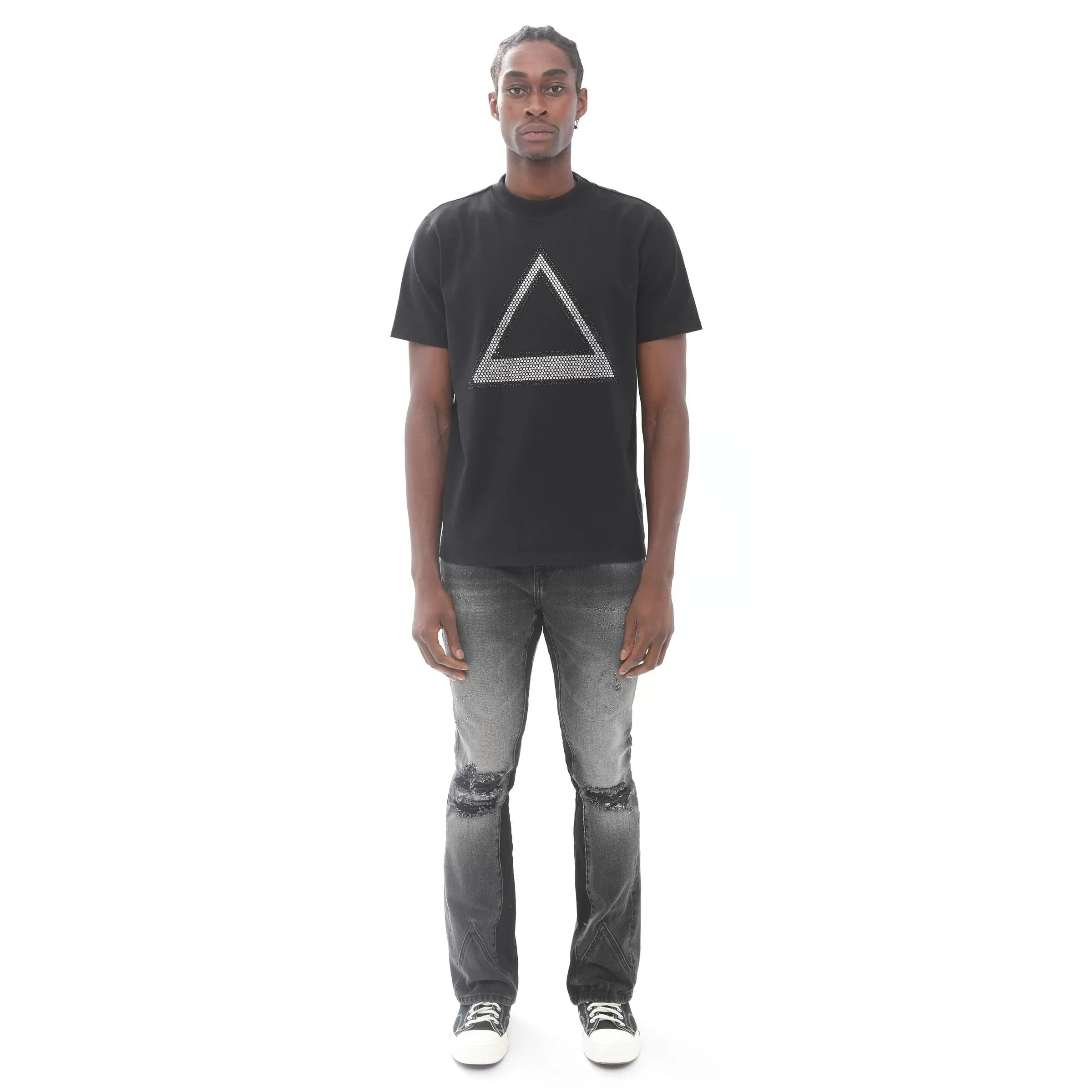 Crystal Triangle Logo Tee (Black) /D17