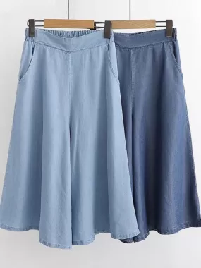 Denim Jeans Wide Leg Pants