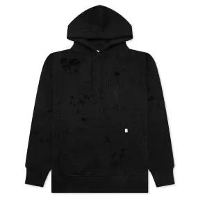 Destroyed Lighter Cap Hoodie - Black