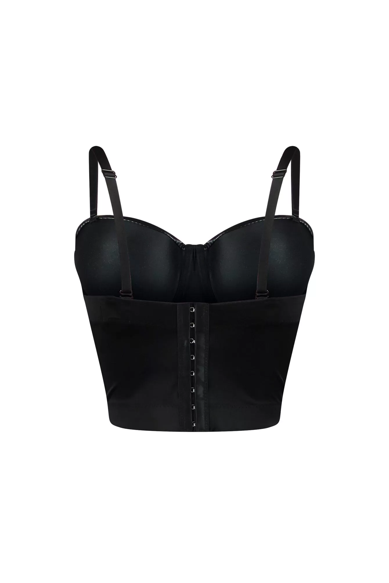 Devin Faux Leather Bustier Top