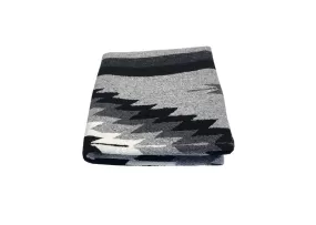 Diamante Blanket- Black/Light Grey/White