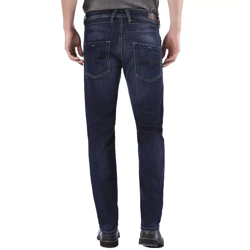 DIESEL Belther 0814W Slim Tapered Fit Stretch Jeans - Blue