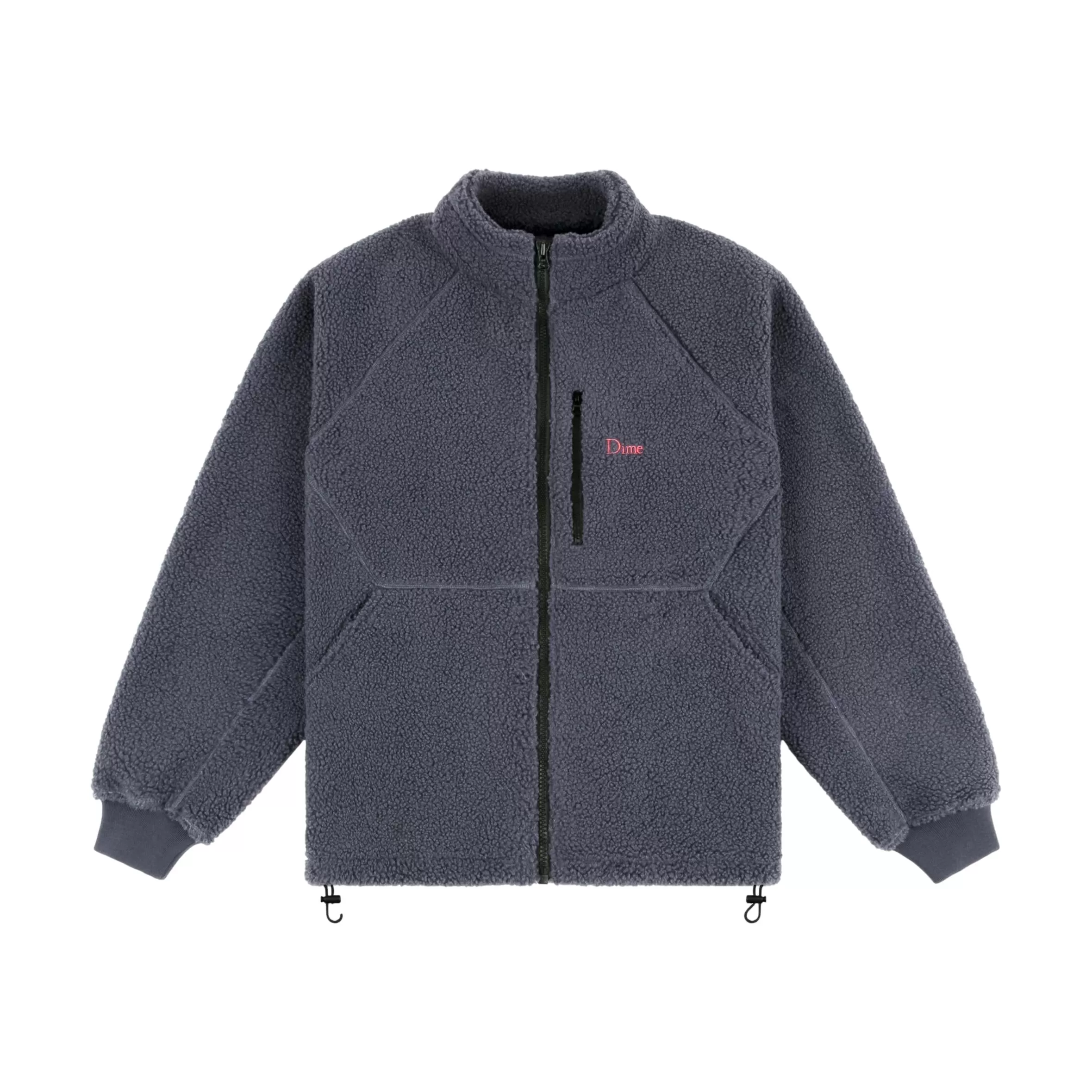 Dime Polar Fleece Sherpa Zip Cool Grey