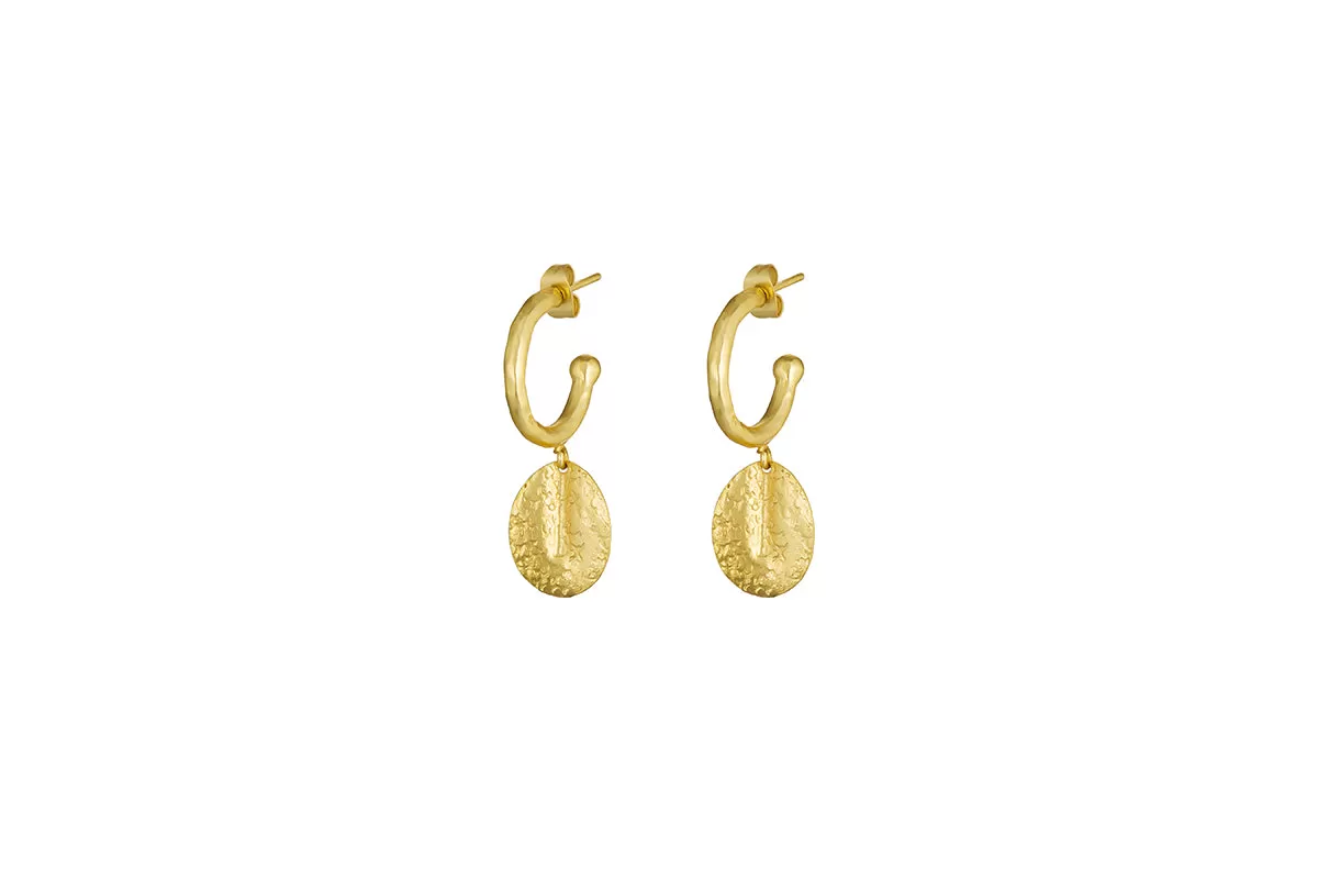 Esta Hoop Earrings - Gold  - One Size