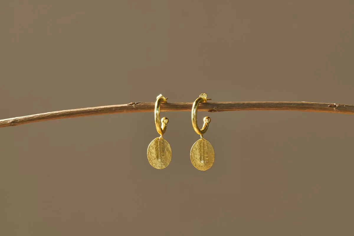 Esta Hoop Earrings - Gold  - One Size