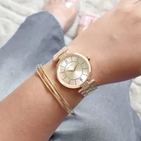 Fazed Rosegold Watch Bracelet Stack