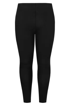 Fleece Lined Leggings in Black