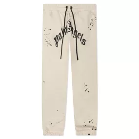 GD Glittered Logo Sweatpants - Off White