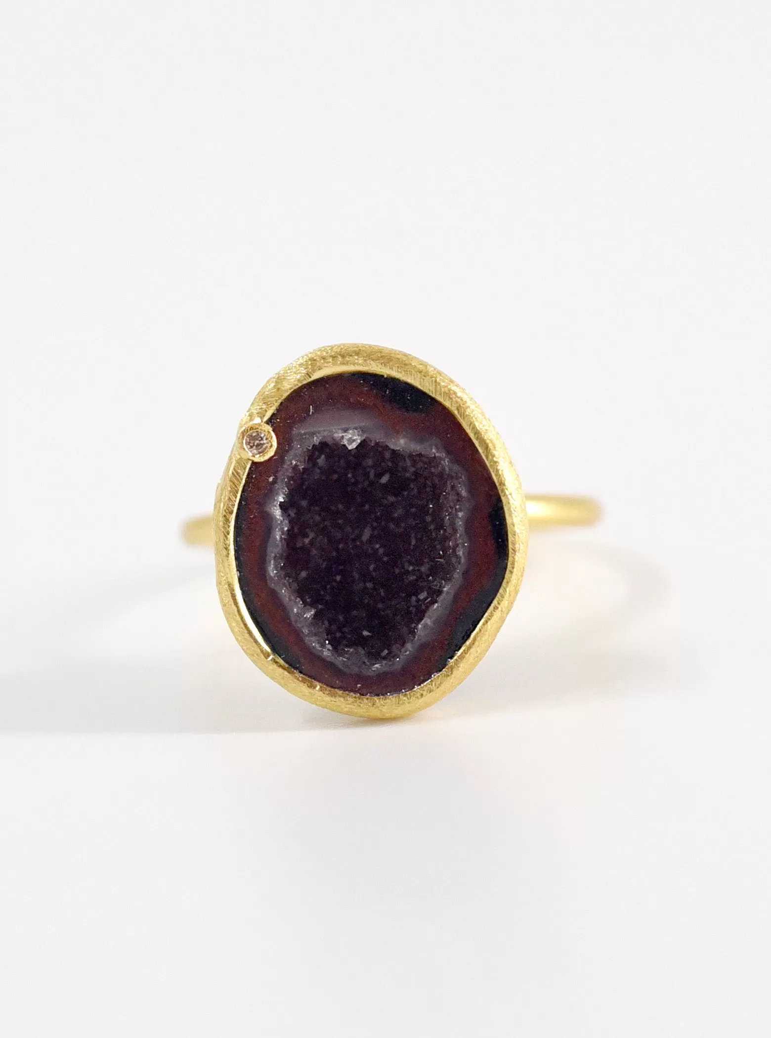 Geode with Diamond Ring