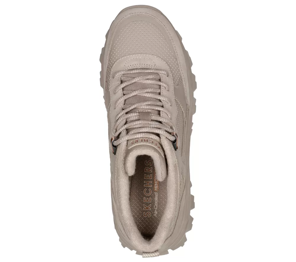 Ghete sport, dama, SKECHERS Hi Ryze Gawkers Street Blox-Block, 177240-TPE bej, piele naturala