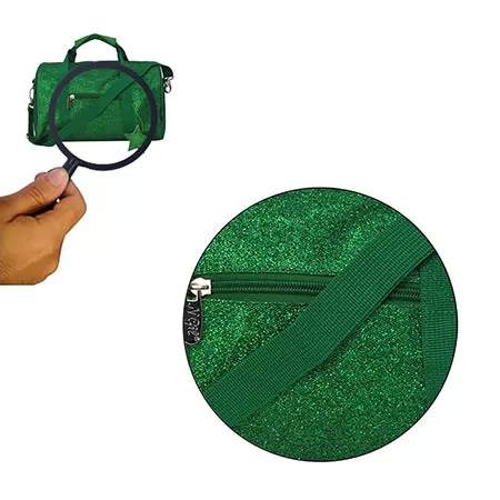 Green Mini Glitter NGIL Duffel Bag