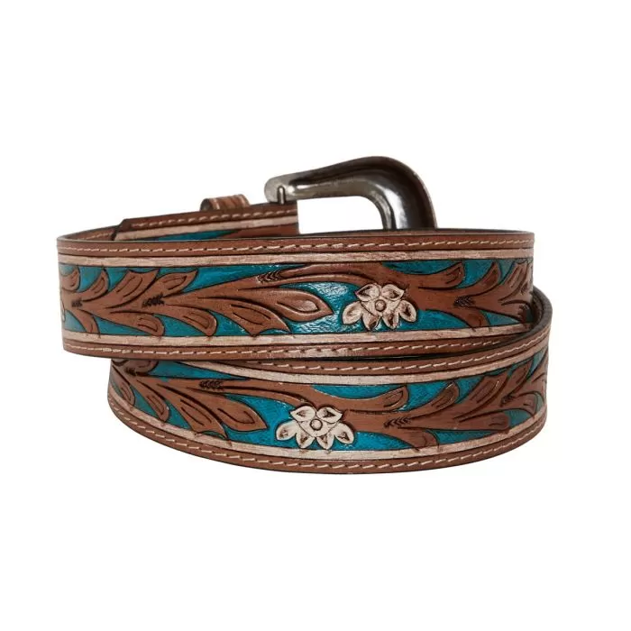 Hand-Tooled Leather Belt