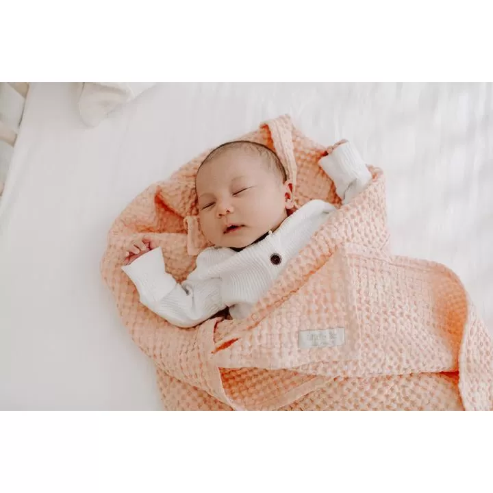 Harper and Jade - Linen Waffle Blanket - Bloom