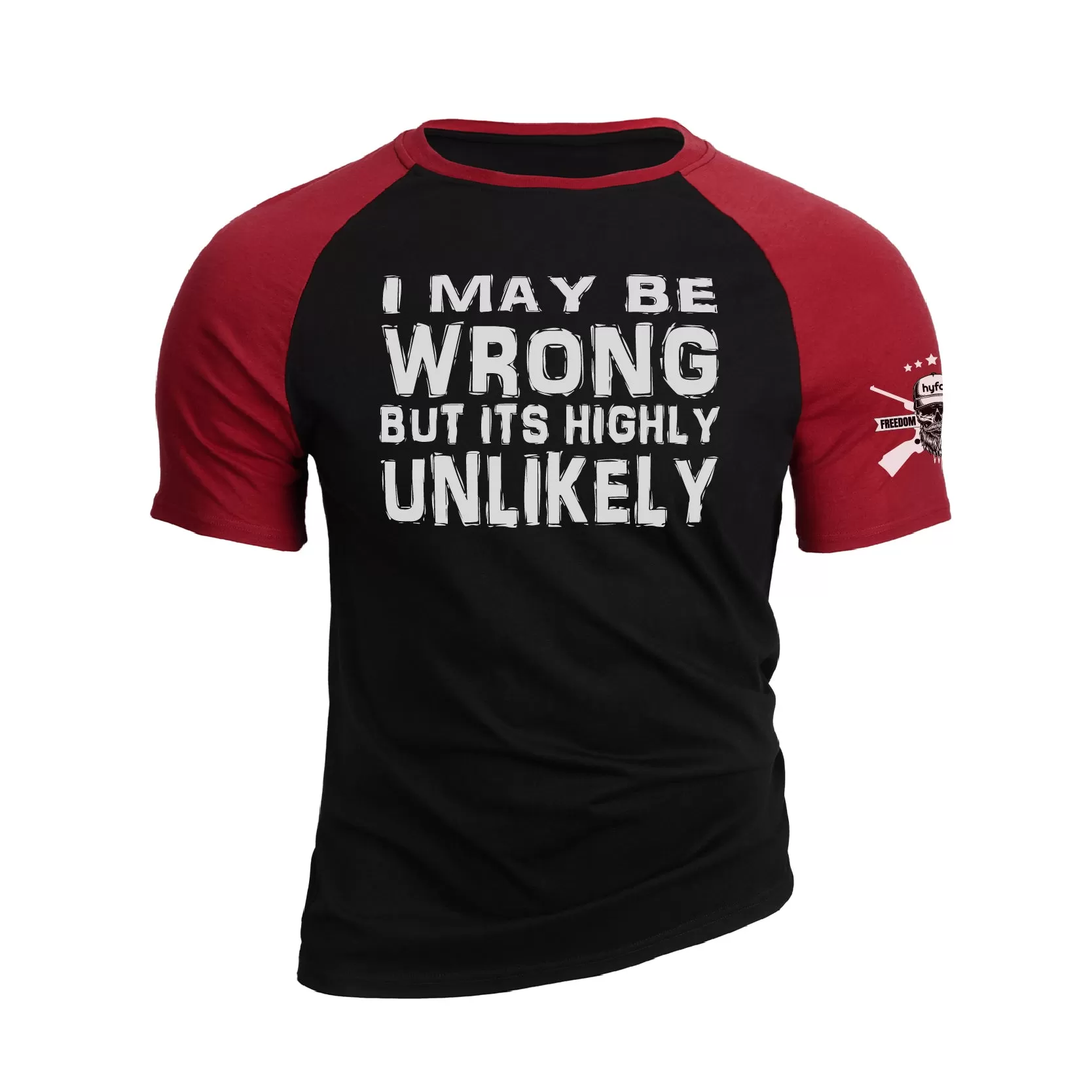 I MAY BE WRONG BUT ITS HIGHLY UNLIKELY RAGLAN GRAPHIC TEE