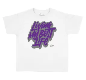 Kids Flint 7 Grey Shirt - Living Life - White