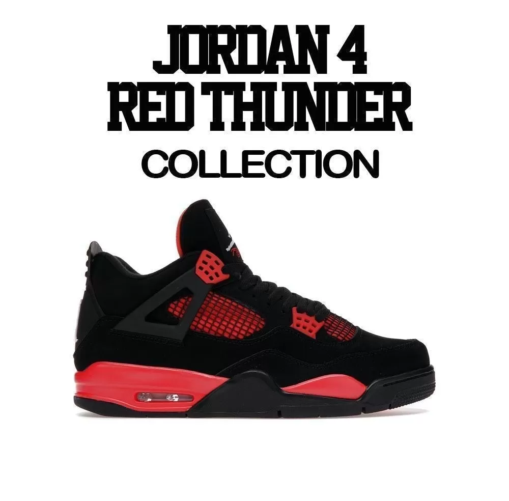 Kids Red Thunder 4 Shirt - Queens - Black