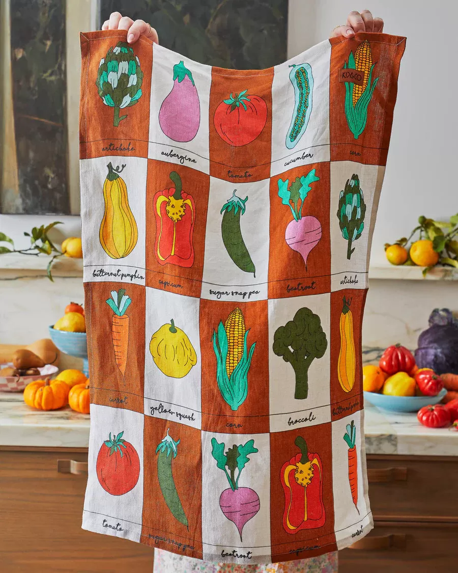 Kip & Co HOME | Vegie Box Linen Tea Towel