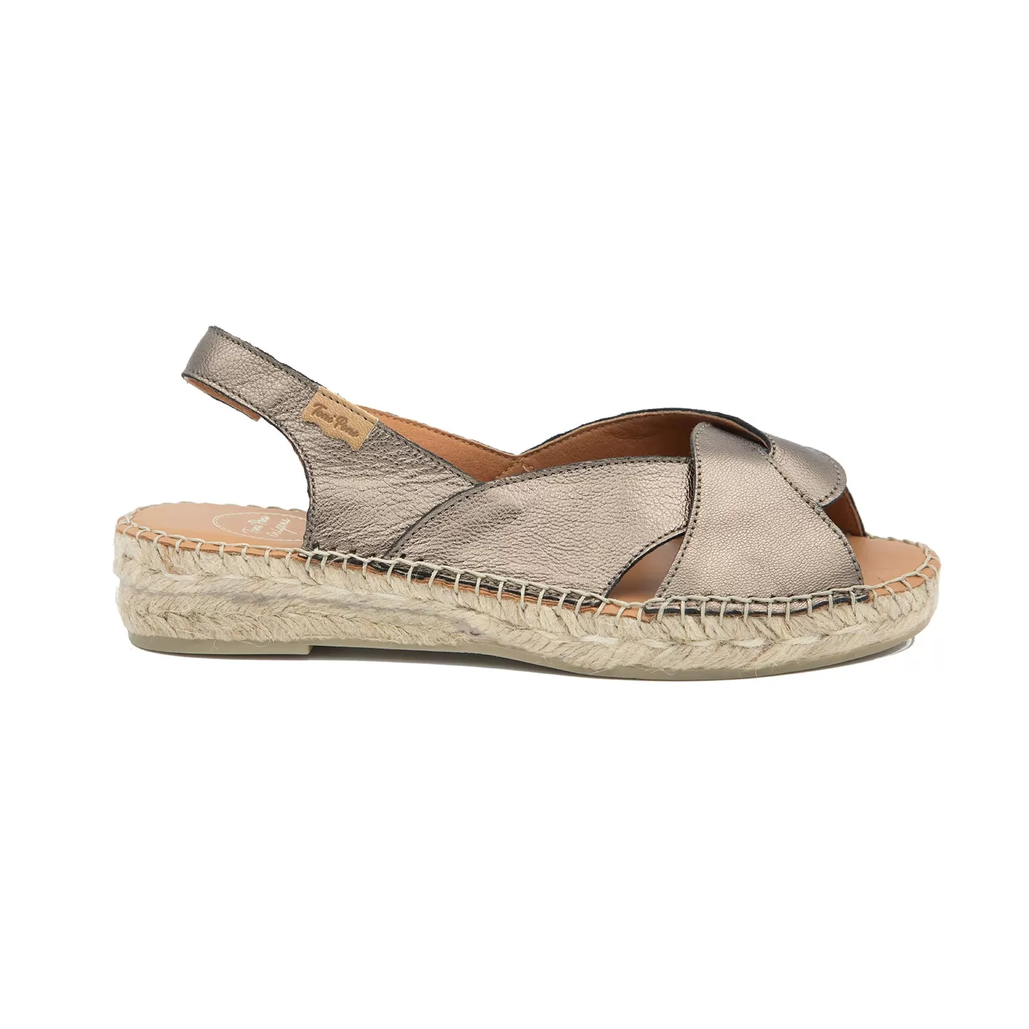 Leather Wedege Espadrille for Women - Enola-P