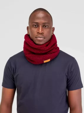 Lizzie Douglas Chunky Infinity Scarf - Maroon