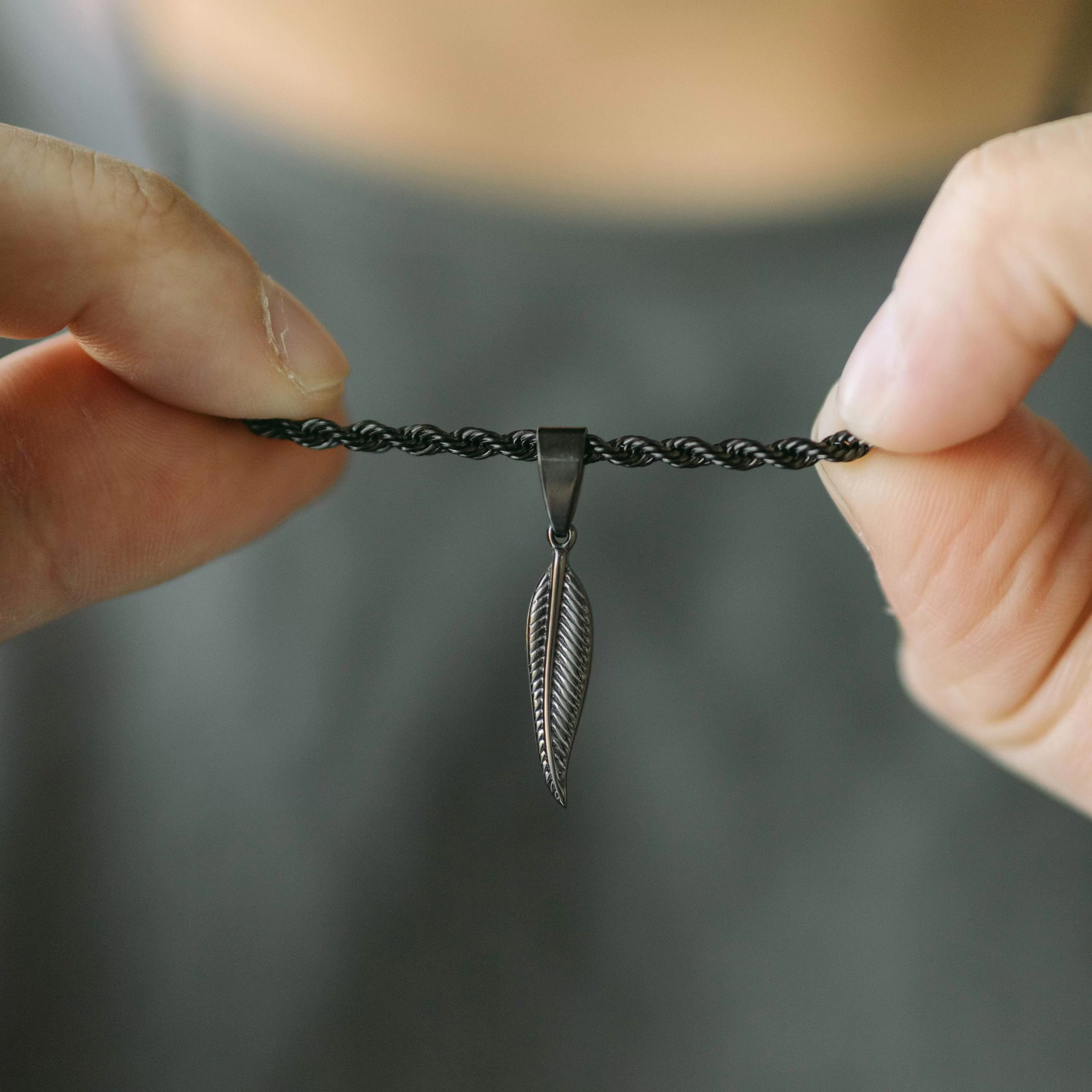 Miniature Feather Necklace | Men