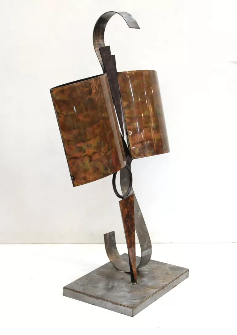 Modern Abstract Metal Tabletop Sculpture