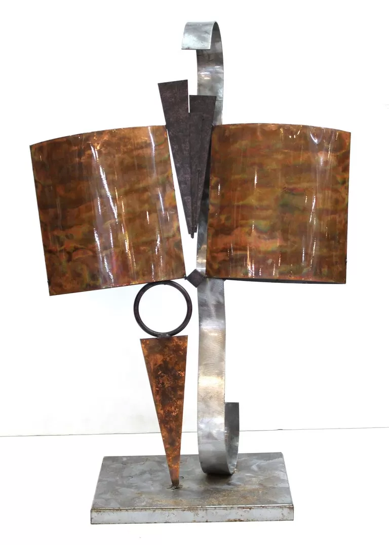 Modern Abstract Metal Tabletop Sculpture